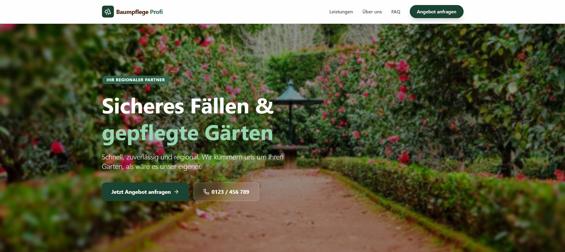 Website Baumpflege Profi – NZ Studio