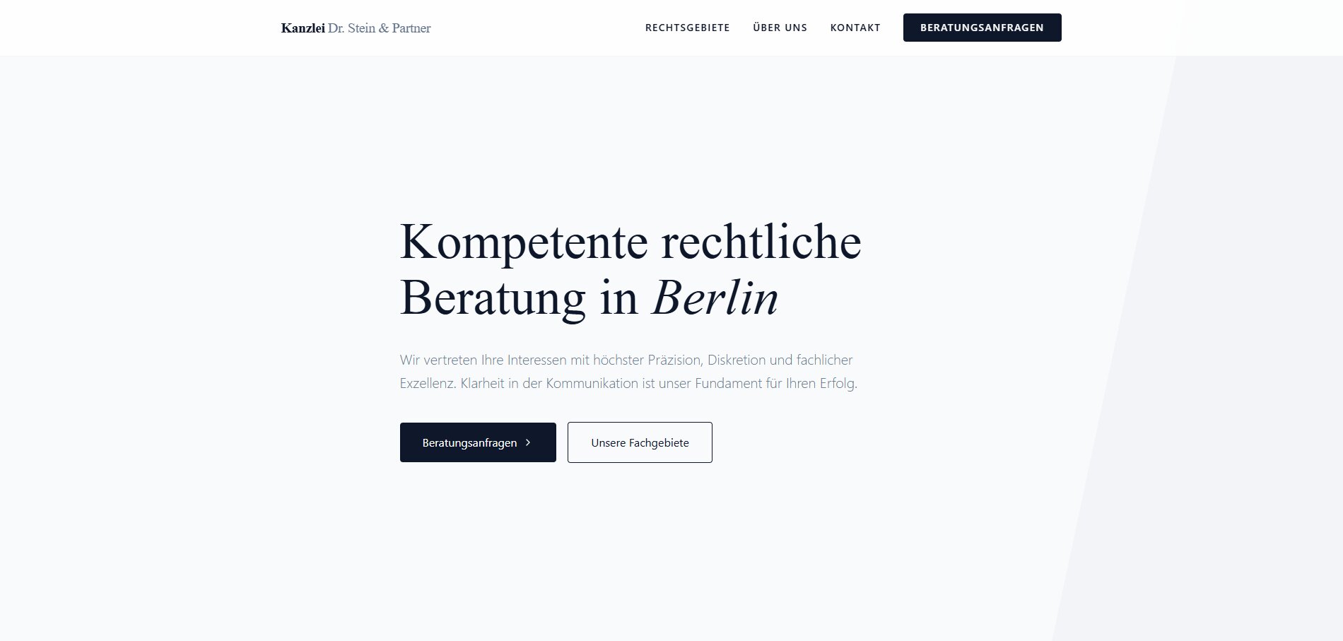 Website Kanzlei Dr. Stein und Partner
