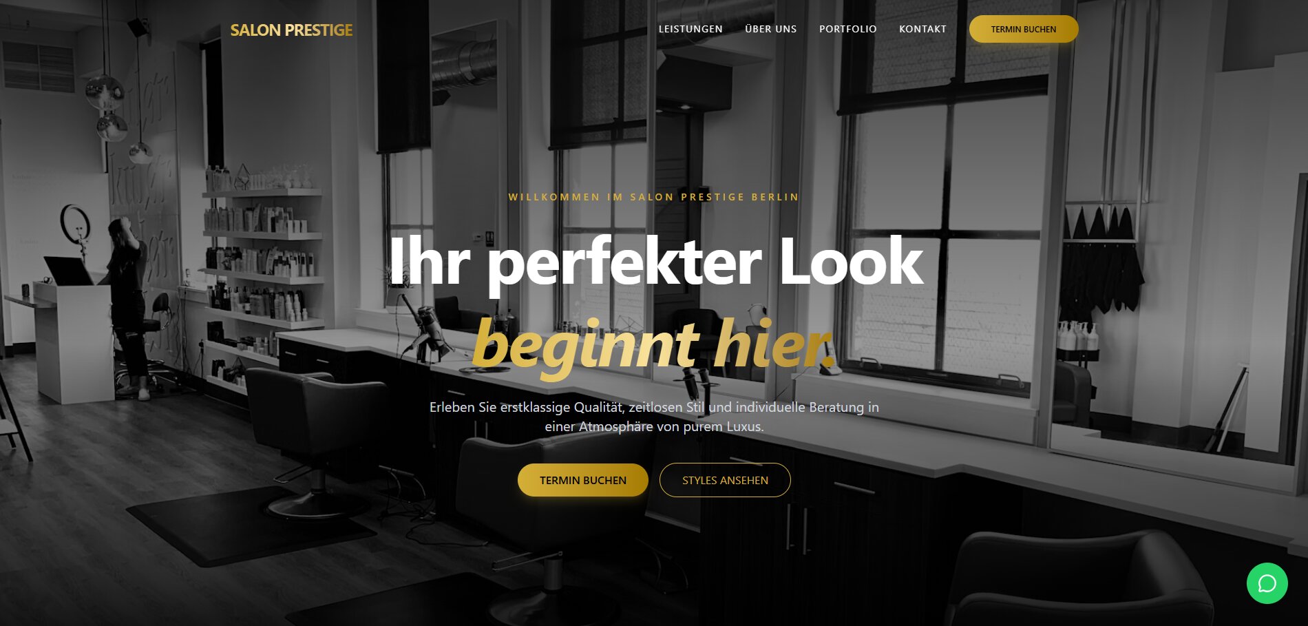 Website Salon Prestige – Webdesign NZ Studio