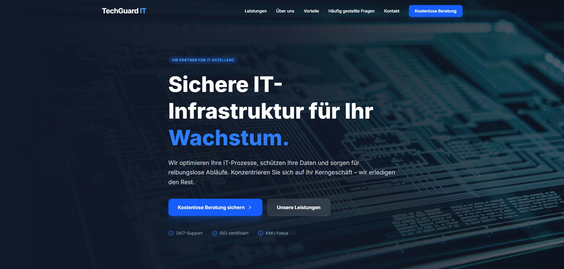 Website TechGuard IT – Webdesign Portfolio